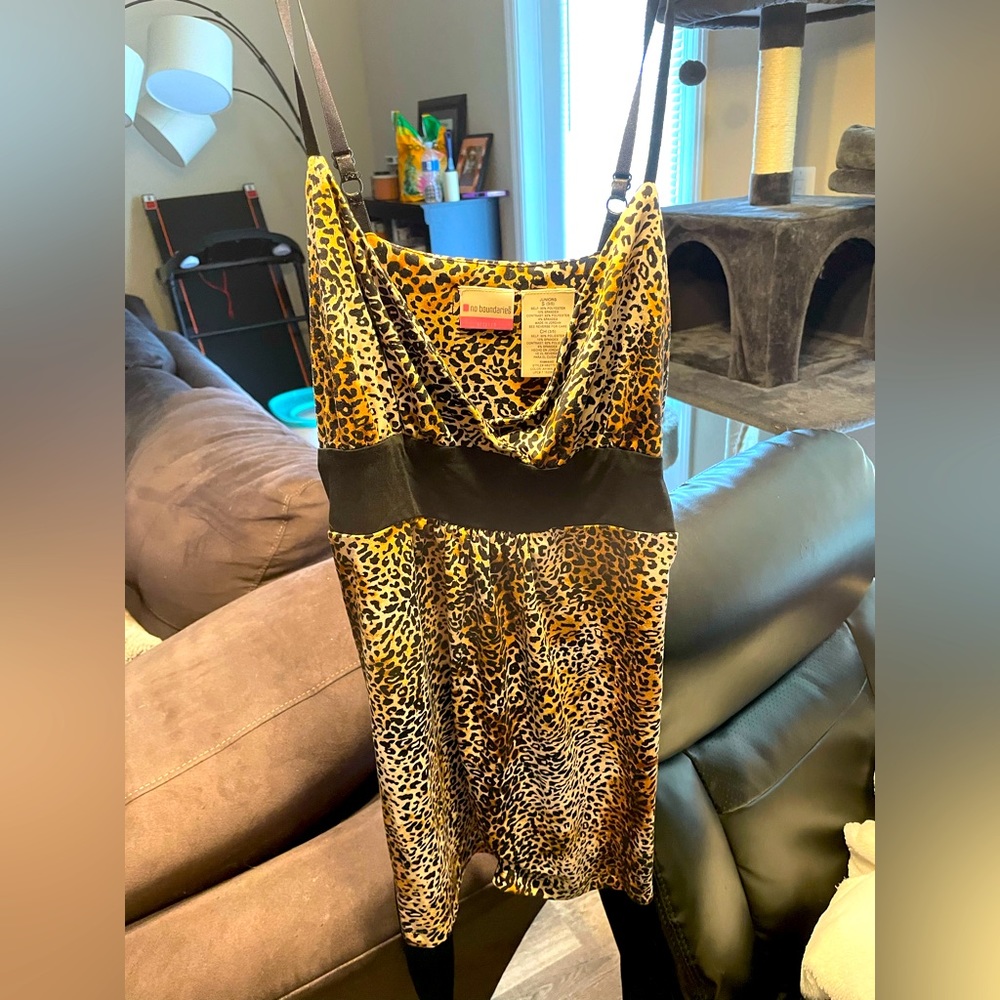 Vintage No Boundaries Classic Cheetah Print Stylish Tank Top Size Small